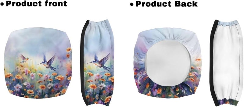 LedBack Universal Walker Accessories Hummingbird Daisy Walker Seat Covers Rollator Walker Seat and Backrest Covers Underseat Pouch Tote for Rolling Walkers - Image 2